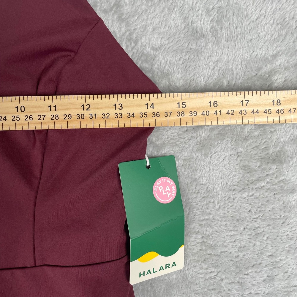 Halara Burgundy Backless V Neck Wide Leg Jumpsuit Small NWT - Picture 6 of 8